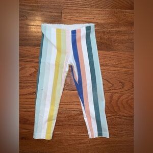 Tea Collection Yellow and White Striped Leggings